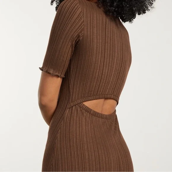 Everlane Chocolate Brown Midi Dress Size Women’s Small (S) - Picture 2 of 10